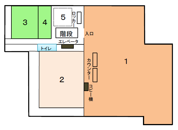 図書館2階の地図の画像