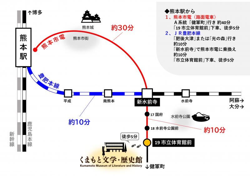 熊本駅からのアクセス