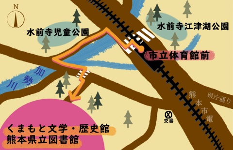 電停からの地図